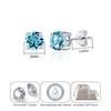 Philip Jones Light Blue Stud Earrings Created with Zircondia® Crystals