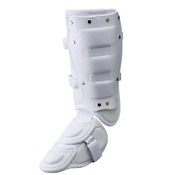 Mizuno Baseball Foot Guard, Resin Type, Left Foot, Right Hitter, Compatible with High School Baseball, 1DJLG220 MIZUNO (01) White, Left Leg (for Right Hiter)