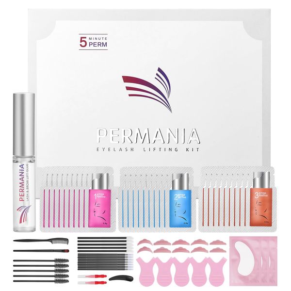 PERMANIA 2 in 1 Lash Lifting Set, Augenbrauen Lifting Set, Wimpernlifting Set einzeln verpackt, geeignet für Reisen, Betrieb zu Hause und im Salon, als Geschenk für Freunde, Familie