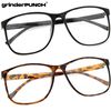 grinderPUNCH Large Nerdy Thin Plastic Frame Clear Lens Eye Glasses Frame 2 Pack