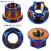 64 Titanium M6 P1.0 Flanged Nuts Custom Designed Hex Nuts Baked Titanium