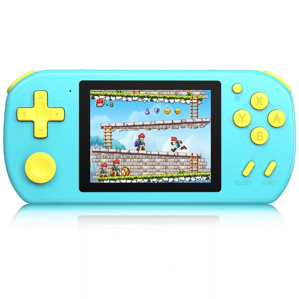 Beico Handheld Games for Kids Adults with Built in 268 Classic Retro Video Games,3.0'' Color Screen Rechargeable Portable Arcade Gaming Player,Boys Girls Travel Electronics Toys Birthday Gift (Blue)