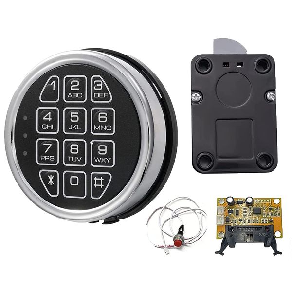 Stack on Gun Safe Lock Replacement with Swing Bolt Lock Fireproof Chrome Keypad