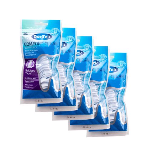 5 x DenTek Comfort Clean Dental Floss Sticks