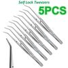 Surgical Cotton Dressing Tissue Tweezers Self Locking Forceps Dental Instruments