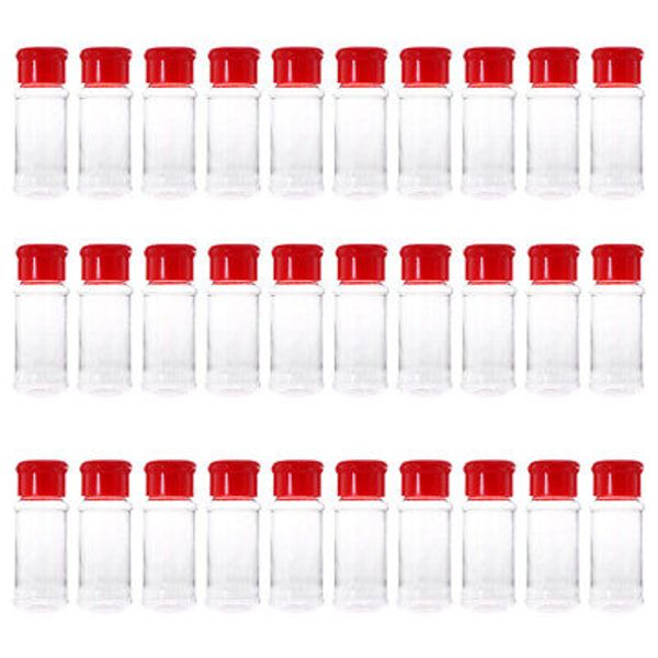 30 Pcs Spice Containers Bottles Plastic Cocoa Powder Pepper Shakers