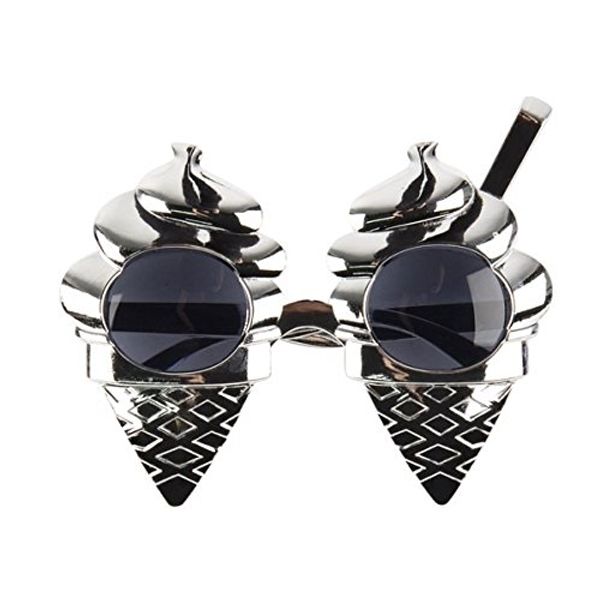 Generic Silver Mr Whippy Retro Cat Eye Sunglasses