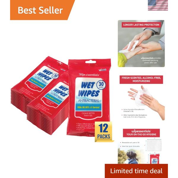 Moisturizing Hand Sanitizing Wipes - 360ct Travel-Friendl