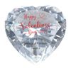 County Engraving Personalised Solid Crystal Heart Shape Diamond Cut Love Token Gift - Enter Your Own Custom Text