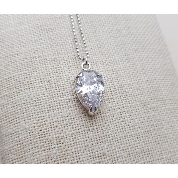 Waterdrop Zircon Silver Necklace Handmade Custom Made