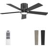 Ceiling Fan with Lights, 48" Low Profile Ceiling Fan with Light and Remote, Flus