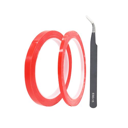 RHCXCYTJ LCD Screen Tape, 5mm/10mm x 10M LCD Screen Repair Sticker, Double Sided Super Tape Strength Sticker with 1 Tweezers for Cell Phone, Laptop, Electronic LCD Touch Screen Repair (5mm/10mm)
