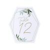 Luck and Luck Geometric Gold Table Numbers Numbers 1-12 Wedding
