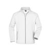 James & Nicholson Men's Raglan Softshell Jacket - Classic Softshell Jacket with Microfleece Lining | Colour: White/White | Size: XL, White/white