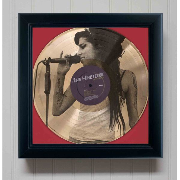 Amy Winehouse Gold Record Etched LP Shadowbox Display