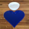 Heart Placemat Set - Gloss Red 4 Placemats Large 38cm