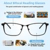 Pack 2 Bifocal Reading Glasses For men,Blue Light Blocking Computer No line Reader 3.0