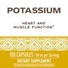 Nature's Way Potassium Complex, 99 mg per Serving, 100 Capsules, Pack of 3