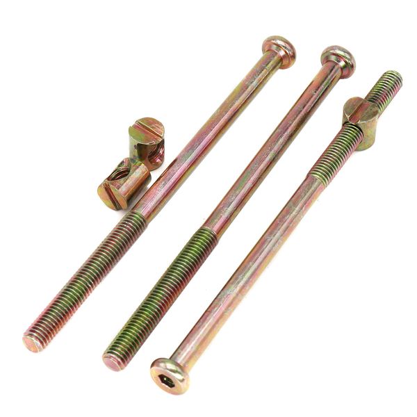 Bed Bolts Hardware Replacement Parts, cSeao 10-Pack M8 x 130mm Socket Cap Bed Mounting Bolt for Furniture (M8 x 130mm)