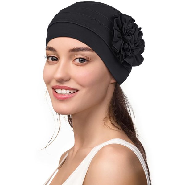 Yuest Chemo Headwear for Women Black
