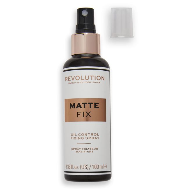 Makeup Revolution Matte Fix Oil Control Setting Spray, for Long Lasting Makeup, Lightweight & Translucent Formula, Vegan & Cruelty-Free, 3.38 Fl Oz