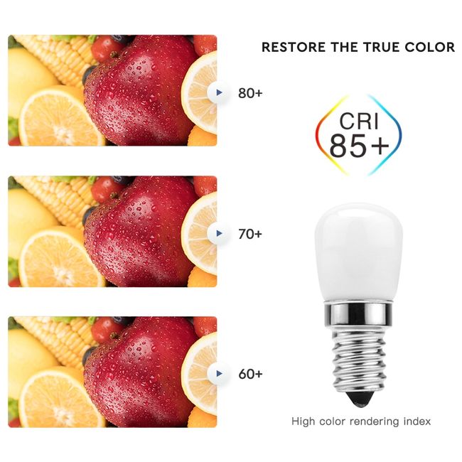 6pcs 3W E12 E14 LED Fridge Light Bulb Refrigerator Energy Corn bulb AC220V  LED Lamp SMD2835 Replace Halogen Light 2p