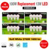16-Maxlite 100W replacement 13W Light Bulb LED Soft White A19 2700K Dimmable E26