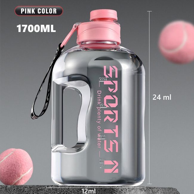 2 Liter Fitness Sports Bottle Plastic Large Capacity Water Bottle with  Straw Girl Outdoor Climbing Drink Bottle Kettle BPA free