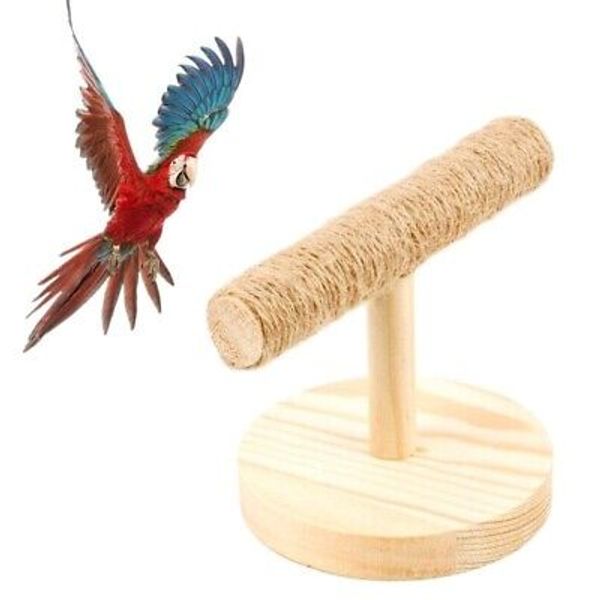 Wood Bird Perch Stand,Playground, Bird Play Gym Multi Branch Toys (6 " x 5" ) IN