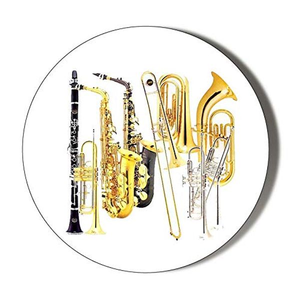 BRASS WOODWIND INSTRUMENTS 58mm Handbag or Pocket Make Up Mirror 58mm Diameter Novelty Mirror