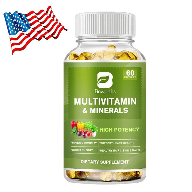 Multivitamin Highest Potency Daily Vitamins & Minerals Supplement 60 Capsules