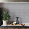 WALPLUS Grey Marble Kitchen Tile Stickers 15x30cm – Self-Adhesive, Removable Wall Décor for Kitchen & Bathroom, 12 Sheets