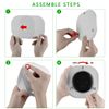 GEEKRIA Acrylic Clear Case Compatible with 2019 Echo Dot (3rd Gen) Smart Speaker with Clock, Ceiling Wall Mount Speaker Stand Stable Guard Holder (Rounded Square)