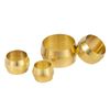 50pcs Tube Od 3/8 Brass Compression Sleeves Ferrulesbrass Compression Fitting A