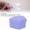 Trapezoid Retainer Case, Mouth Guard Cases, Denture Case Partial Tooth Case Denture Box Denture Storage Boxes, Travel Portable Denture Bath Box for Home Office Purple