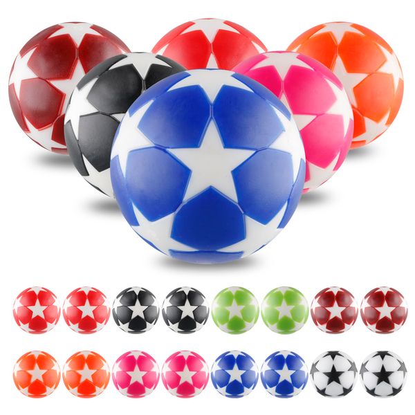 BQSPT 32mm Foosball Balls Foose Balls Table Soccer Game Replacement Foosballs 16pcs,Foosball Multicolor Balls Official 32mm Mini Table Footballs Ball Accessory (16 Pack)