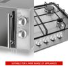 Spares2go Control Knobs/Dials for AEG Oven Cooker & Hob (Pack of 3 + Adaptors, Silver)