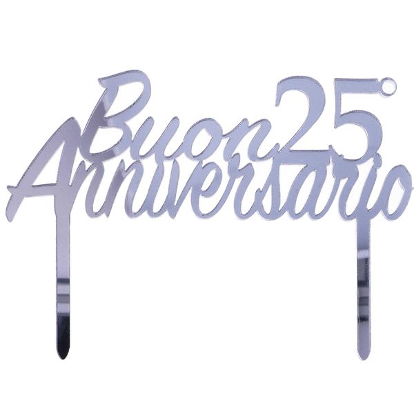 Cake Topper 25° anniversario plex