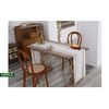 White Coffee Dining Table Table Runner, Lace Geometric Hollow Out 70 Inch Table Runner for Everyday Use