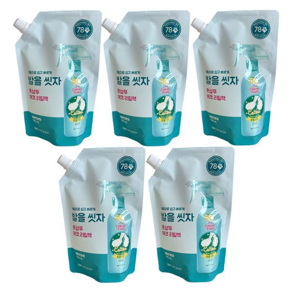 On the Body Cotton Foot Wash Your Feet Foot Shampoo Lemon Mint Flavor 500ml (5 Refills) / Circle