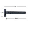 4 Piece Black Door Gate Strap Offset Hinge Wrought Iron Renovators Supply