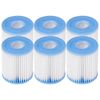 Intex N/AA Replacement 29007E Swimming Pool Filter Cartridge H-6 Pack, White