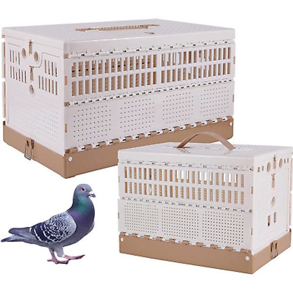 ✅ Plastic Folding Pigeon Cage, Portable Pet Bird Travel Cage Carrier Pigeon Cage