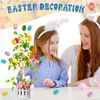 24Pcs Easter Decoration Eggs and Grass| Flock Easter Eggs for Easter Hunt| Easter Glitter Eggs Party Favor for Bonnet Decor Easter Surprise Eggs