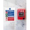 Ancable 4Pcs Fire Action Notice Vinyl Signs - Fire Evacuation Signs