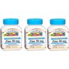 21st Century Zinc 50mg Chelated Tablets 110ct each *Three Pack*