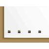 fine star ROLLER BLIND BLINDS CHROME SQUARE EYELET EDGE TRIMABLE WITH FITTING (WHITE, WIDTH 90CM (35") X DROP 160CM (63"))