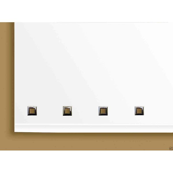 fine star ROLLER BLIND BLINDS CHROME SQUARE EYELET EDGE TRIMABLE WITH FITTING (WHITE, WIDTH 90CM (35") X DROP 160CM (63"))