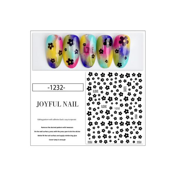 Tırnak Sticker Papatya Tırnak Süsleme Nail Art JO-1232