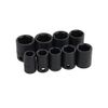 9 Piece 3/8" Impact Socket Set ON Rail